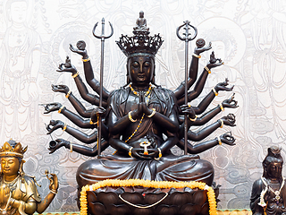 Image showing Bodhisattva Avalokiteshvara image in Chonburi, Thailand