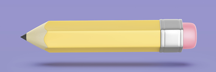 Image showing Pencil on purple background
