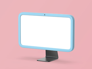 Image showing Computer monitor with white screen