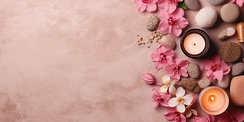 Image showing Calm Beauty of a Flowering Plant in a Zen Spa