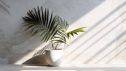 Image showing Blooming Home Decor, Sunlit Plant Life