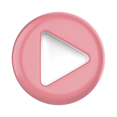 Image showing Pink plastic play button
