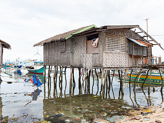 Image showing Traditional fisherman's home in Sarangani, Philippines