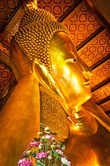 Image showing Reclining Buddha face