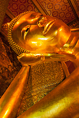 Image showing Reclining Buddha face