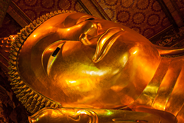 Image showing Reclining Buddha face