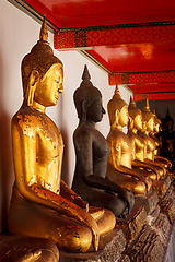 Image showing Sitting Buddha statues, Thailand