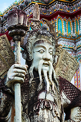 Image showing Wat Pho stone guardian statue, Thailand