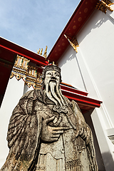 Image showing Wat Pho stone guardian, Thailand