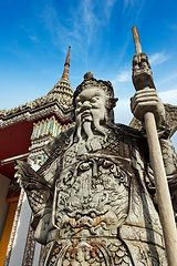 Image showing Wat Pho stone guardian, Thailand