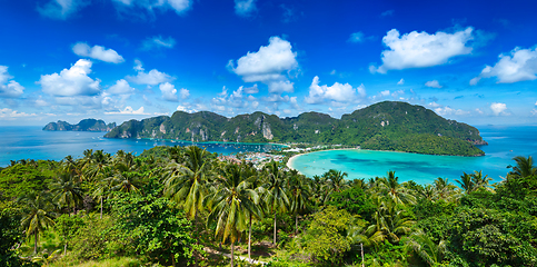 Image showing Panorama of tropical island