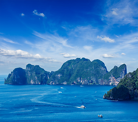 Image showing Aerial view of Phi Phi Leh island