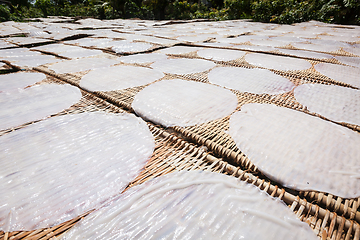 Image showing Making of rice noodles. Vietnam