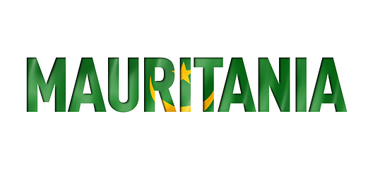 Image showing Mauritania flag text font