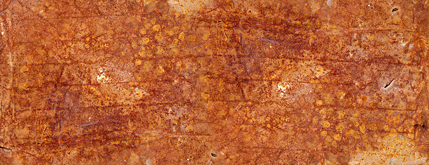 Image showing old rusty grunge metal banner