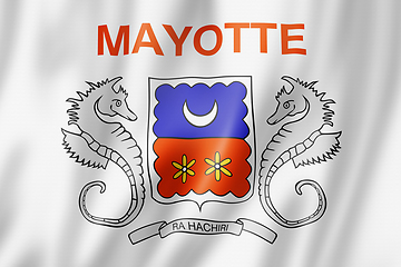 Image showing Mayotte flag, Overseas Territories of France