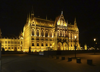 Image showing night scenery in Budapest