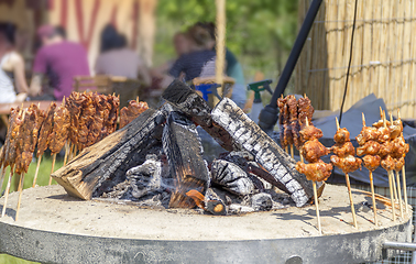 Image showing outdoor barbecue scenery