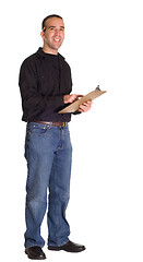 Image showing Man With Clipboard