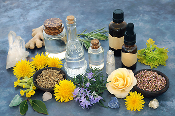 Image showing Crystal Healing with Wiccan Herbal Plant Medicine 