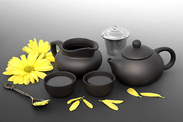 Image showing Healthy Chrysanthemum Flower Japanese Tea 