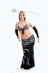 Image showing Belly dancer in black