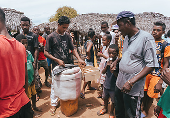 Image showing Malagasy man selling ice cream, Madagascar