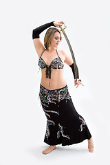 Image showing Belly dancer in black