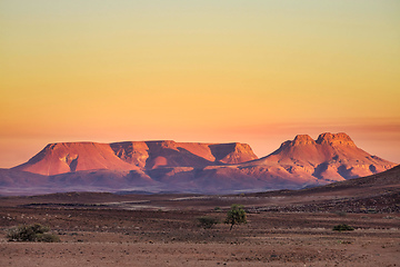 Image showing Brandberg Mountain sunrise in Namibia, Africa