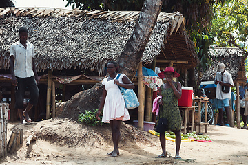 Image showing Small village harbor on the River, Madagascar