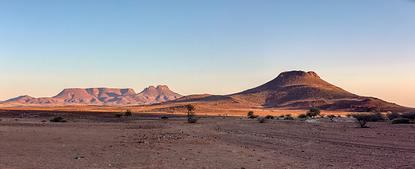 Image showing Brandberg Mountain sunrise in Namibia, Africa