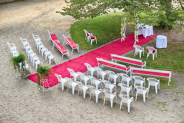 Image showing outdoor wedding place 