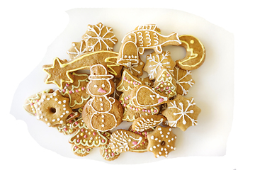 Image showing christmas tradition gingerbread background