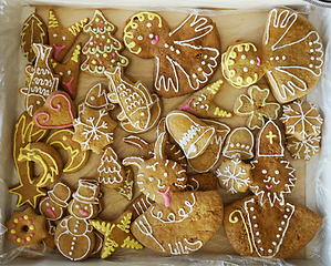 Image showing christmas tradition gingerbread background