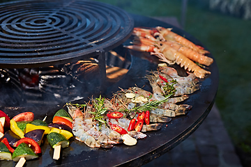 Image showing The freshly grilled vegetables. Shallow dof