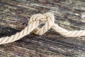 Image showing thick linen gray rope