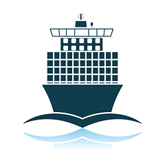 Image showing Container Ship Icon Front View