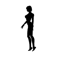 Image showing Naked sexy girls silhouette