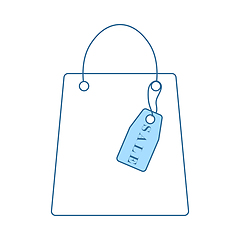 Image showing Shopping Bag With Sale Tag Icon