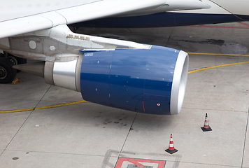 Image showing Blue jet engine
