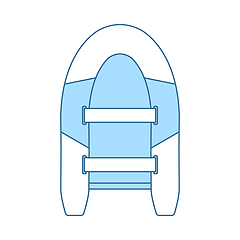 Image showing Icon Of Rubber Boat