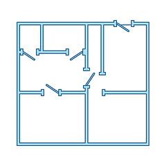 Image showing Icon Of Apartment Plan