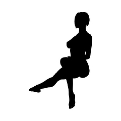 Image showing Naked sexy girls silhouette