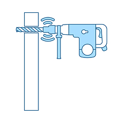 Image showing Icon Of Perforator Drilling Wall