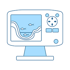 Image showing Icon Of Echo Sounder