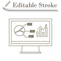 Image showing Monitor With Analytics Diagram Icon