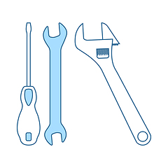 Image showing Wrench And Screwdriver Icon