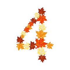 Image showing Autumn Maples Leaves Letter