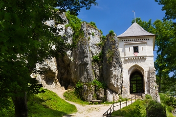 Image showing Gate to historical Castle Ojcow in Poland