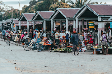 Image showing Malagasy peoples on big marketplace, Madagascar